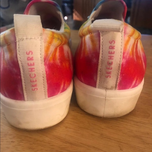 SKECHERS HIPPIE HYPE POPPY TYE DIE SLIP ONS, LADIES SZ9 - Picture 6 of 7